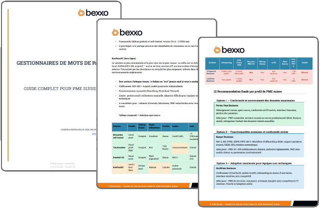 Gestionnaires de Mots de Passe pour les PME Suisses