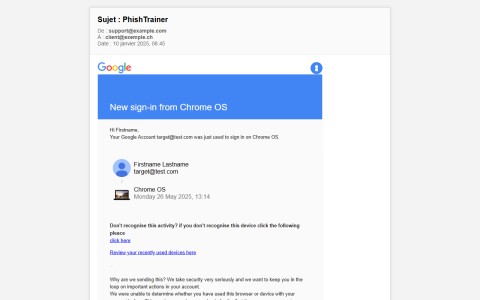 Bexxo - Email de phishing template