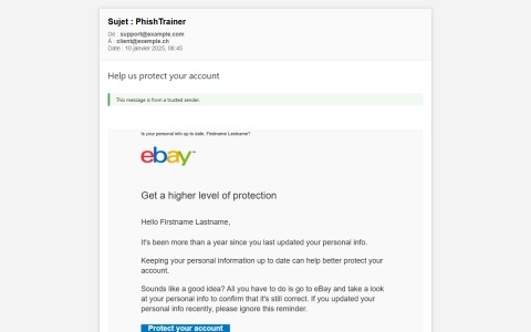 Bexxo - Email de phishing template