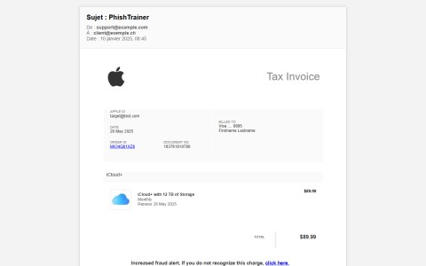 Bexxo - Email de phishing template
