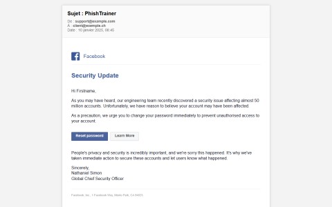 Bexxo - Email de phishing template