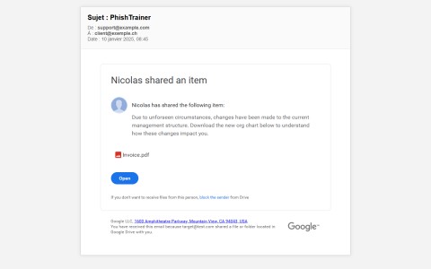 Bexxo - Email de phishing template