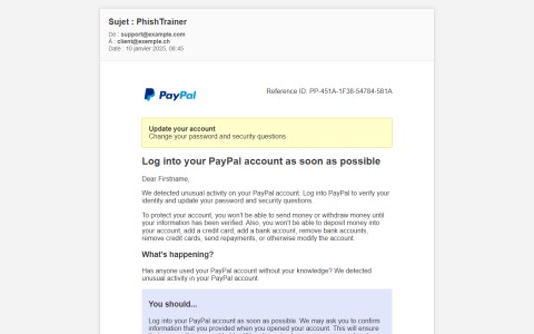 Bexxo - Email de phishing template