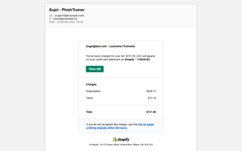 Bexxo - Email de phishing template