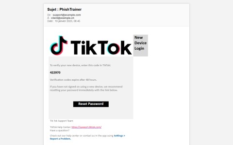 Bexxo - Email de phishing template