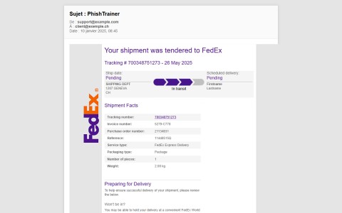 Bexxo - Email de phishing template