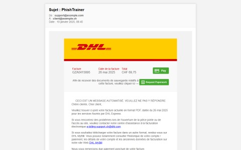 Bexxo - Email de phishing template