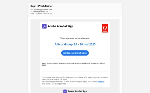 Bexxo - Email de phishing template