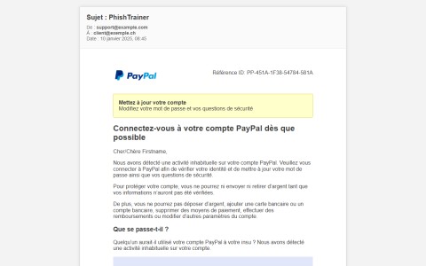 Bexxo - Email de phishing template