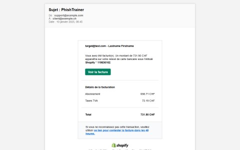 Bexxo - Email de phishing template