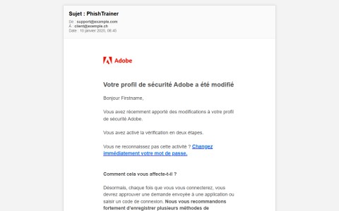 Bexxo - Email de phishing template