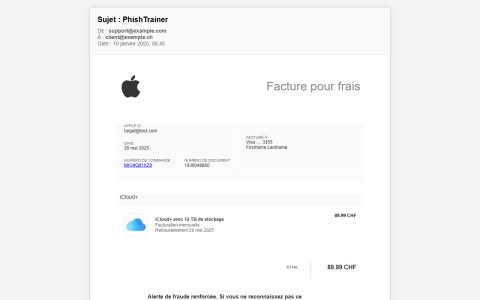 Bexxo - Email de phishing template