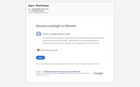 Bexxo - Email de phishing template