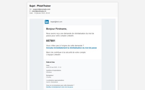 Bexxo - Email de phishing template