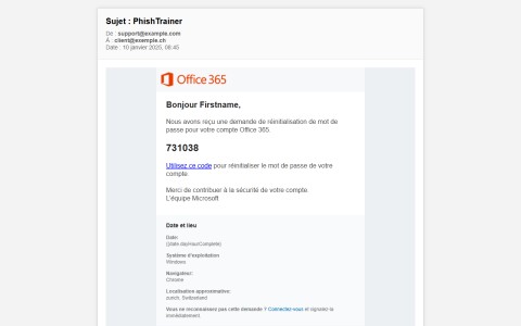 Bexxo - Email de phishing template