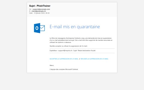 Bexxo - Email de phishing template