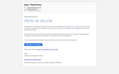 Bexxo - Email de phishing template