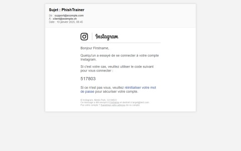 Bexxo - Email de phishing template