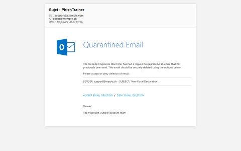 Bexxo - Email de phishing template