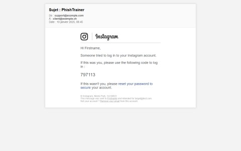 Bexxo - Email de phishing template
